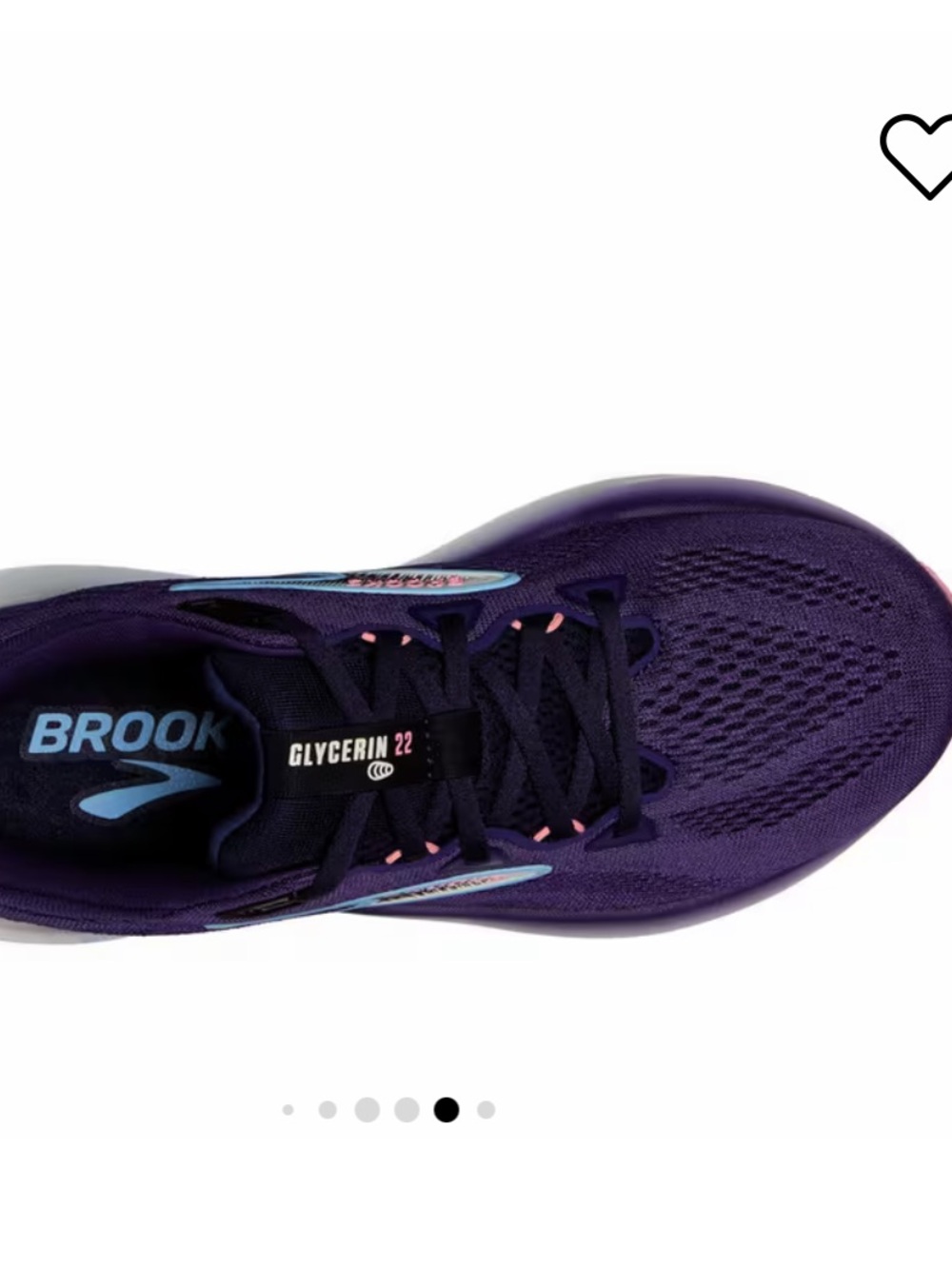 Brooks Women's Glycerin GTS 22 Running Shoes - Navy blue with purple and pink - Picture 3 of 5